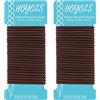 HOYOLS Portacoda Marroni, 50 Pezzi Elastici per Capelli Senza Metallo, 4 mm | Elastici Elasticizzati, Acconciature con Chignon e Trecce, Senza Danni e Tenuta Delicata per Capelli Folti, Sottili e Ricci