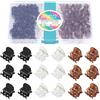 Hoyols 48 mini fermagli per capelli, piccoli fermagli per capelli per donne e ragazze, assortimento di colori nero, bianco, marrone, per capelli fini, ricci, medi, spessi, in plastica, senza dolore