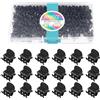 Hoyols 48 fermagli per capelli neri, piccoli, mini fermagli per capelli a mascella per donne e ragazze, piccoli accessori antiscivolo per lo styling dei capelli, in scatola di plastica (nero)