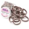 HOYOLS 1,6 pollici morbido cotone elasticizzato legami capelli grandi bande coda di cavallo per spessi capelli ricci pesanti, No Slip No Damage fasce senza cuciture 50 pezzi (caramello)