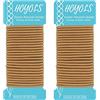 HOYOLS Elastici per capelli da donna, senza metallo, nessun strappo, intrecciati spessi, elastici per coda di cavallo, 50 pezzi da 0,3 cm (Beeline Honey)