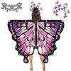 YOUYIKE 3 Pezzi Ali Farfalla Costume, 168 x 135 cmMantello Ali Farfalla, Farfalla Scialle Ragazza, Cerchietto Fascia Farfalla, Farfalla Donna Maschera, per Natale Halloween Cosplay Carnevale