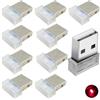 CTRICALVER Illuminazione interna USB, luce per atmosfera a LED (rossa), luci ambientali per interni auto, plug and play 5 V, USB, luce per atmosfera auto, 10 pezzi