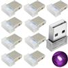 CTRICALVER Luce LED USB Auto, Luci Ambiente Auto, LED Interni USB (rosa viola), Atmosfera Light, Plug-in 5V Illuminazione Auto Interni, per la maggior parte dei dispositivi con porte (10 Pezzi)