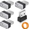 CTRICALVER Luce Led USB, Atmosfera, Lampada Decorativa per Interni Auto Mini, Plug-in 5V Luci Ambientali, per Interno Auto, Laptop, Prese, luci notturne (5 Pcs giallo)
