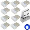 CTRICALVER Luce Led USB, CTRICALVER 10 Pezzi Mini Luci, Luce Atmosfera, Plug-in 5V Luci Interne Auto, Per Auto, Tastiera Del Computer Portatile Decorazione Ufficio Domestico Lampada (Blu)