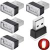 CTRICALVER Atmosfera USB, Luce Led USB, Plug-in 5V Mini Luci, Kit per interni Auto, Banca di alimentazione per laptop, rosso