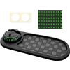 Puasok Tappetino Antiscivolo Auto Cruscotto | Supporto Telefono Girevole a 360° con Numero Parcheggio, Tappetino in Silicone Universale per Cellulare, Occhiali, Chiavi
