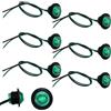 CTRICALVER LED Camion Rotondi Iimpermeabile, 6 pezzi Luci Laterali per 12V/24V Universale, 3/4 pollici Verde Luci Ingombro Rimorchio, Auto Laterali per Auto e Camion