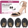 Welnove Cuscinetti per scarpe cuscinetti metatarsali donna - Welnove 2 paia cuscinetti antiscivolo in gel, impediscono lo scivolamento, solette comfort per tutto il giorno per tacchi alti, matrimoni, feste