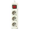 SILVER ELECTRONICS REGLETA 3 SALIDAS SILVER ELECTRONICS CON INTERRUPTOR 15M BLANCO 9640