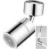 WUBAYI Testa di spruzzo girevole a 360° per rubinetto da cucina - Aeratore per rubinetto a doppia spruzzatura con adattatore M22/M24 e aeratore a risparmio idrico, braccio di estensione