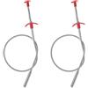 YUNYU 2 strumenti di pulizia a serpente di scarico, cavo flessibile in acciaio da 60 cm, potente strumento di sblocco dello scarico flessibile per lavello da cucina, bagno e scarichi domestici