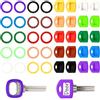 WUBAYI Set di 40 pezzi per chiave identificativi, 10 colori vivaci, anelli e coperture da 24-28 mm, design salvaspazio portatile