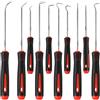 Rayconup Set di 10 ganci di precisione per sollevamento unghie, con manico antiscivolo per anelli di olio, anello di simming, set di attrezzi per la rimozione di tubi e guarnizioni