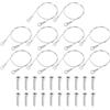QUARKZMAN 10pz Cavo Cordino Occhielli Terminato 30cmx1.5mm 304 Acciaio Inox Filo Fune Cordino con Viti Autofilettanti per Collegare Mobile Lampada Appesa