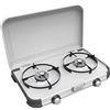 Campingaz - Fornello da campeggio Kitchen 2, fornello a gas a 2 fuochi, 4000 Watt, compatto, unisex adulto, Fornello a gas., grigio., Taglia Unica