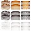 WUBAYI 18 Pezzi Fermagli per Capelli in Plastica per Donne - Accessori Decorativi per Chignon Francese da Sposa, Matrimonio e Uso Quotidiano 3 Tonalità Classiche (Nero/Trasparente/Marrone Espresso)
