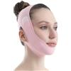 WUBAYI Face Slimming Strap, Double Chin Reducer, V-Line Facial Mask with Adjustable, Pink
