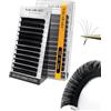 NAGARAKU Easy Fan Ciglia 2 Layers 2~20D Auto-Ventilanti Volume Ciglia Ciuffetti Tecnica Ventaglio Volume Blooming Morbide Naturali Risparmio di Tempo Auto Self Fanning Fluffy Lash Nero (0.07 CC 14mm）