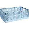 Hay - Cestino Colour Crate - Blu - Polipropilene riciclato - Designer Hay Studio