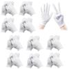 WUBAYI 11 paia di guanti in cotone bianco - morbidi ed elastici per idratare durante la notte, eczema mani secche, ispezione e servizio di gioielli con monete, taglia unica