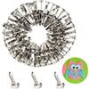 xinxinlovee Fermacampioni,100 PCS Mini Fermacarte in Metallo Fermagli in Carta Fermagli Fermagli Mini Brad per Fabbricazione Artigianale Scrapbooking Fai da Te