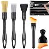YUNYU Set di 5 pennelli per dettagli auto, setole ultra morbide per pennelli di pulizia dell'interno e dettagli esterni dell'auto, kit di strumenti delicati per la rimozione della polvere per