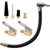 WUBAYI Kit adattatore valvola multiuso - 20 cm Heavy Duty pneumatici gonfiatore accessori con 2 x 8 mm mandrini aria e leve di bloccaggio, adattatori per auto/bicicletta/pompa a sfera