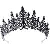 Wambere Fascia per capelli da sposa, con cristalli e strass, per ragazze, per matrimonio, fidanzamento, compleanno, festa, concorso di bellezza, argento