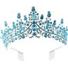 Wambere Fascia per capelli da sposa, con cristalli e strass, per ragazze, per matrimonio, fidanzamento, compleanno, festa, concorso di bellezza, argento