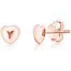 DTPsilver Orecchini Donna Oro Rosa - Orecchini Cuore Argento 925 Placcati Oro Rosa 18K - Orecchini a Lobo - Orecchini Oro Placcato - Orecchini a Perno