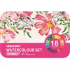 DOM Set 18 demi-godet + pennello brush colori floreali DOM 13060/3
