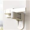 YUNYU Confezione da 2 serrature per porte senza trapano, per camera da letto, con adesivo industriale, a prova di bambino, per casa, balcone e finestre, facile da installare, senza fori (grigio)
