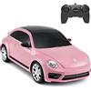 RASTAR - Auto radiocomandata, modello Volkswagen Beetle, in scala 1:24, per bambini, con radiocomando, auto da corsa, colore rosa, auto giocattolo per bambini e bambine