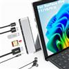 Suejezt Surface Pro 11/10/9/X Hub Docking Station, adattatore hub per Surface Pro 11 con HDMI 4K, USB-C Thunderbolt 4 (video 8K+dati+PD 100W), 2 USB 3.0, audio da 3,5 mm, SD/TF, Surface Pro 11 Dock