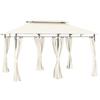 Outsunny Gazebo da Giardino 3x4 m con Tende Rimovibili, Doppio Tetto e Struttura in Metallo, Crema