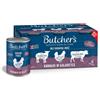 BUTCHER'S Original Junior Mix sapori paté con pollo, manzo e tacchino per cuccioli 4x150 g