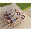Nardi Set tavolo Tevere 147 Extensible con 6 Cassia Armachair