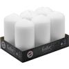 Hofer Candele Bianche a Colonna - 60 x 120 mm - Set di 6 Candele Decorative Cilindriche - Colore Bianco - Lunga Durata di 39 Ore - Cera Antigoccia - Non Profumate - Qualità RAL