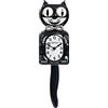 KIT CAT Klock Kit-Cat - Orologio da smoking, edizione limitata, anniversario, nero con papillon cromato, occhi e coda in movimento classici