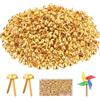 Yicenmy 400 Pezzi Fermacampioni, 8mm Fermacampioni Piccoli Oro con Casella, Rotondo Riutilizzabile Ferma Campione per La Scuola Ufficio Carta Lettera Clip Craft Fai da Te