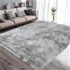 Calore Tappeto Salotto, Peloso Tappeti Moderni Soggiorno, Moderno Tappeto Camera da Letto, Shaggy Tappeti Morbido e Soffice per la Camera (grigio bianco, 120 x 160 cm)