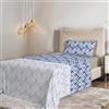 Italian Bed Linen COMPLETO LETTO SINGOLO NO STIRO FANTASY - Prodotto in Italia - Microfibra- Sopra 150x270 cm, Sotto 90x200 cm con Angoli Elastici di 25 cm, Federa 50x80 cm - Rombi