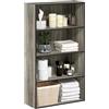 Furinno Pasir Libreria a 4 Livelli, Grigio