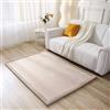 Hakuna Matte Tappeto da gioco in velluto corallo, 170 x 120 x 2,5 cm, beige - Tappeto in memoria su pavimento con antiscivolo
