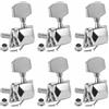 TopHomer 3L 3R - Set di chiavi semi-chiuse per chitarra acustica o elettrica, colore: argento