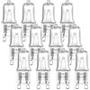VINBE Lampadina alogena G9 T4 25W JCD Bi-Pin 250LM 230V dimmerabile, 2700K bianco caldo, per lampadari, lampade da armadio, lampade da paesaggio, applique da parete, confezione da 12)