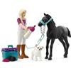 Schleich Set per la cura del cavallo con puledro di appaloosa