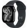 Apple Watch Series 11 Alluminio 42 mm (2025) | GPS | Nero Diamante | Cinturino Sport S/M | nero